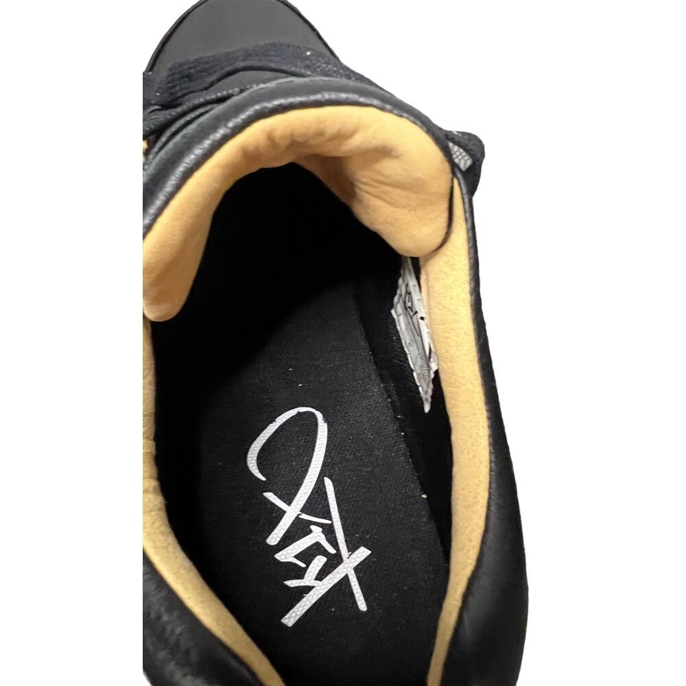 K1X Mens Black Leather Sneakers Size 8 US / 7 UK / 41 EU - Picture 4 of 9